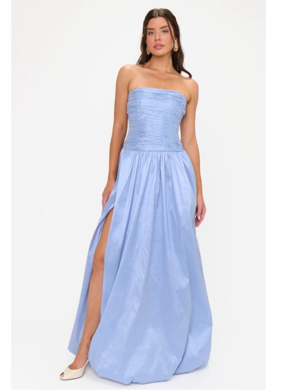 NEW Show Me Your Mumu Strapless Drop Waist Blue Periwinkle Morgan Maxi Dress